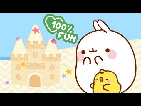 Building the Ultimate Sandcastle! 🏖️🏰 Molang’s Beach Adventure