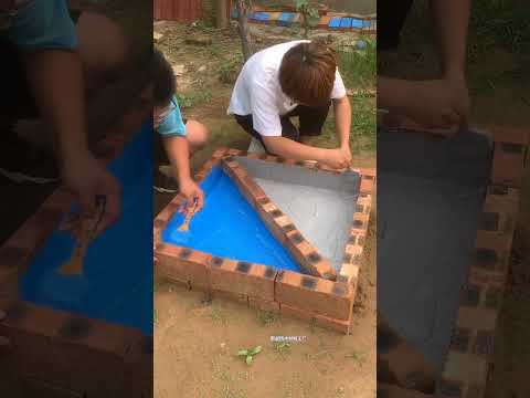 Homemade swimming pool 😱#shorts