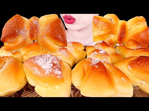 ASMR MUKBANG｜RIBBON CREAM BREAD 리본 크림빵 EATING SOUNDS 먹방