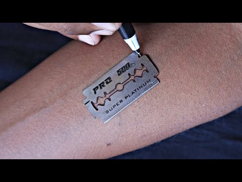 New DIY temporary tattoo trick || using blade for making heart touching tattoo