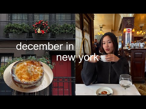 winter in nyc ⁺˚⋆｡🎄°☕✩₊ outfits, cozy festivities, mini gift guide vlog