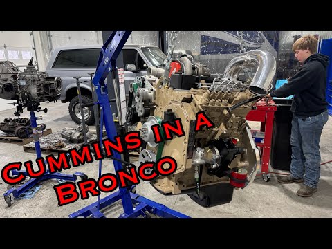 4BT Cummins powered Ford Bronco is coming together with some special conversion parts!