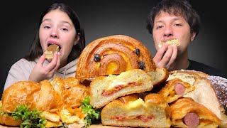 ASMR Chicken Croissant, Chocolate Buns, Homemade Napoleon Eating Sounds Mukbang