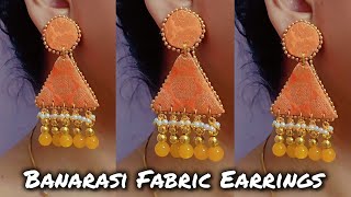 Handmade Silk Fabric Earrings | DIY Brocade Earrings for Festive & Ethnic Look