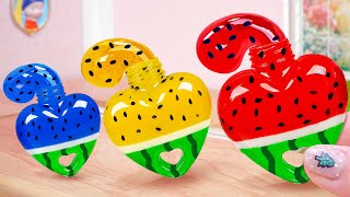 Watermelon Flavor Honey Jelly Recipe🍉Sweet Miniature Honey Jelly Decorating Ideas 🍉Mini Cakes