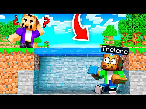Trolleé A Mi Amigo con AGUA Falsa en Minecraft! 💧❌