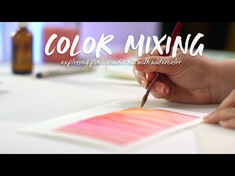 Watercolor Gradients - Color Mixing Pinks