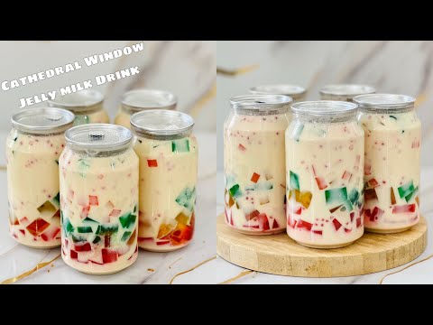 Cathedral Window Jelly Milk Drink | Mabenta ngayong Summer