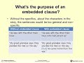 Embedded Clauses and Prepositional Phrases