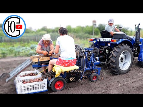 Сделал ДВУХМЕСТНЫЙ картофельный КОМБАЙН к трактору!!! КОПАЕМ С УДОВОЛЬСТВИЕМ!!!