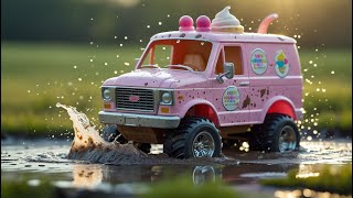 Adventure Ice Cream Monster Van: Sweet Melody Through Muddy Fun!