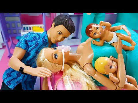 Barbie & Ken Doctor Doll Hospital Toys 바비인형 임신 출산 아기가 태어났어요 리얼 감동주의 출산 드라마 병원놀이 의사놀이 주사놀이 임산부 바비아침일상