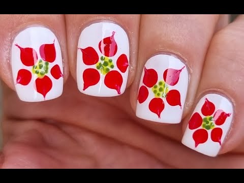 Poinsettia Nail Art | Christmas Nails 2024 | Easy Nail Tutorial For Beginners