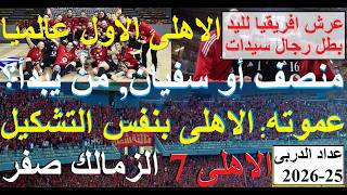 من يبدأ ضد كيتارا, سفيان او منصف؟عموته يحتفظ بتشكيله, عرش العالم للاهلى, معجزة بطلات اليد #علاء_صادق
