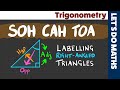 Labeling Right-Angled Triangles for SOH CAH TOA