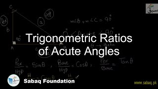 Trigonometric Ratios of an Acute Angle