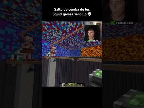 ¡Squid games en Minecraft, Salto de comba! 💀🫵🏼 #minecraft #shorts #viral