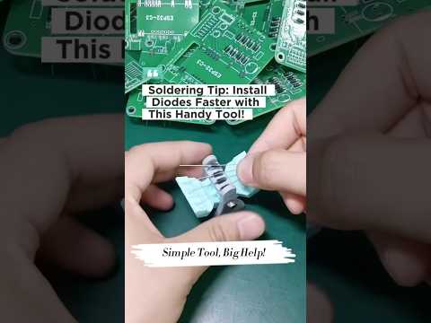 Soldering tips : install diodes faster with this handy tool #solderingtips #pcbassembly #techtips