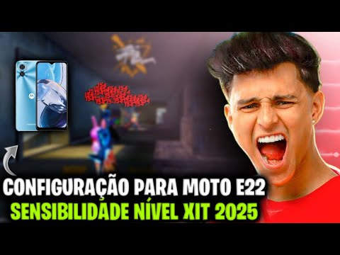 SAIU ⚙️ MELHOR SENSIBILIDADE E DPI MOTO E22 NOVA ATUALIZAÇÃO FREE FIRE 2025