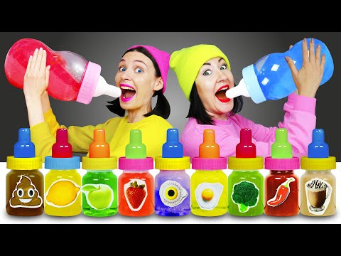 Bottle Candy Jelly Mukbang by Pico Pocky 컬러 보틀 캔디 젤리 먹방