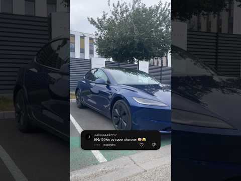 Combien coûte le PLEIN d’une TESLA ?⚡️ #tesla #model3 #automobile