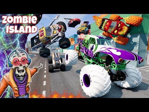 Monster Jam Zombie Island Compilation #32 | Racing, Freestyle, and High Speed Jumps