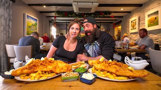 CAN MY SISTER BEAT 'THE GIANT SLAYER' FISH & CHIPS CHALLENGE? | BeardMeatsFood