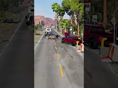 Realistic Highway Car Crashes #140