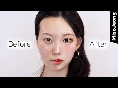쌍수 없이 눈 2배 커짐❗ 얼굴형까지 작아지는 반반 성형 메이크업✨