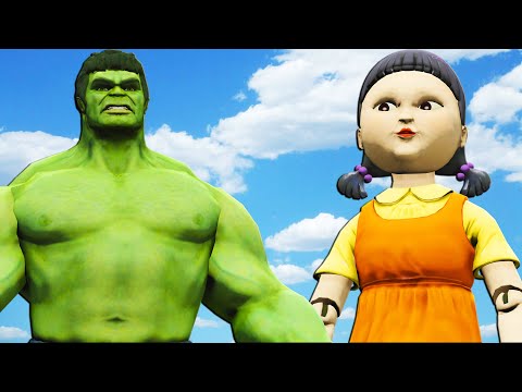 THE HULK vs SQUID GAME (Giant Doll)