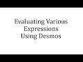 Desmos Calculator Functionality