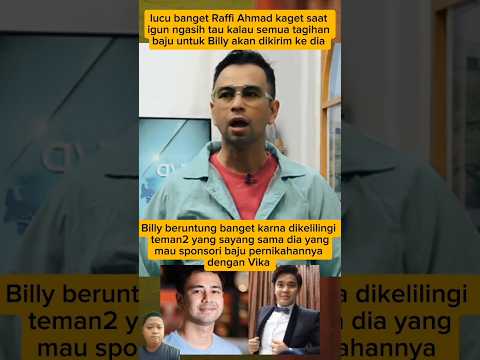 Raffi Ahmad kaget saat Igun bilang semua tagihan baju pengantin Billy akan dikirim ke dia#short#