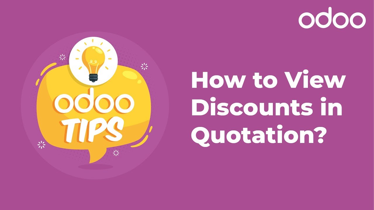 Odoo Tips - How to View Discounts in Quotation? | 28.05.2019

Discount Policy in Odoo V12. This video is about displaying public price and discount to the customers. In the sales order, ...