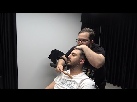 ARE YOU READY TO BE WITH LUNATIC BARBER??? ASMR Head Massage Face Massage Body Massage