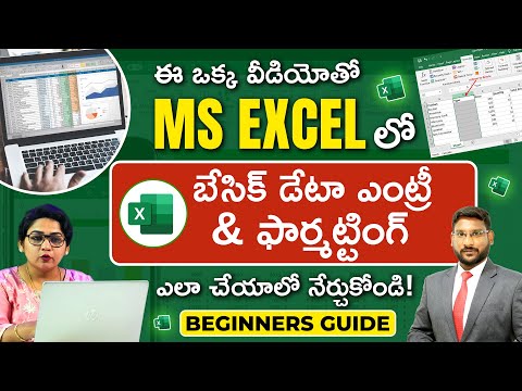 MS Excel in Telugu | How to Learn Excel Data Entry & Formatting? | MS Excel for Beginners