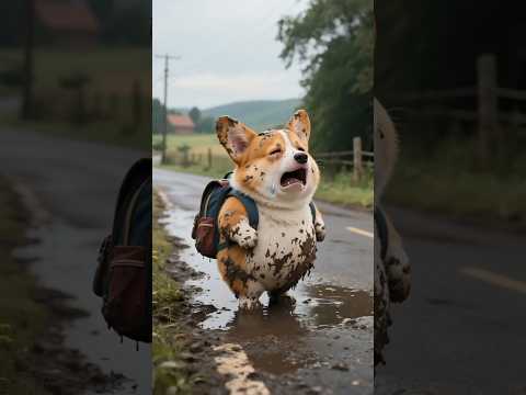 😢🙏The lion threw garbage on the dog from his bike