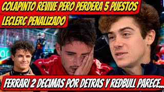 LA FIA PENALIZA A FRANCO COLAPINTO Y A LECLERC EN LAS PRACTICAS LIBRES DE ABU DHABI MCLAREN VUELA F1