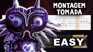MONTAGEM TOMADA (MXZI) - EASY Guitar tutorial (TAB)