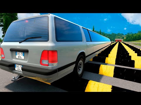 CARRO DE 16 METROS  VS 96 LOMBADAS! BeamNG.drive