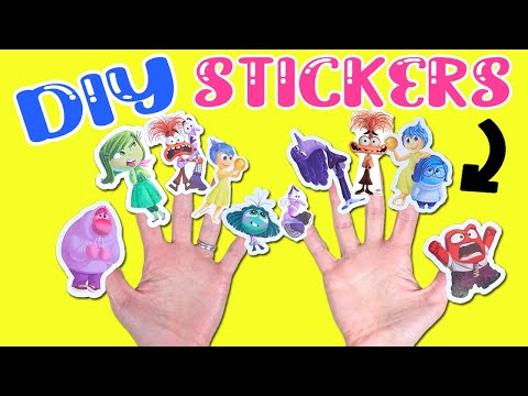 Inside Out 2 Movie DIY How to Make Stickers! Easy Homemade Crafts