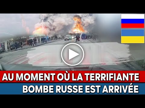 Russie Ukraine  scènes du moment où la bombe russe est arrivée à Zaporozhye