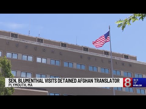 YouTube video thumbnail: Sen. Blumenthal Visits Afghan Interpreter Detained in Massachusetts