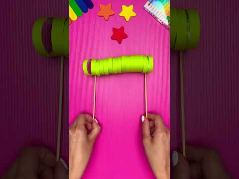 Paper Toy Trick! 🐛 Make a Wiggling Caterpillar #kidsfun