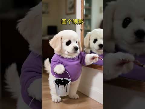 The little golden retriever was bullied again. The little golden retriever of the big beef gang ex