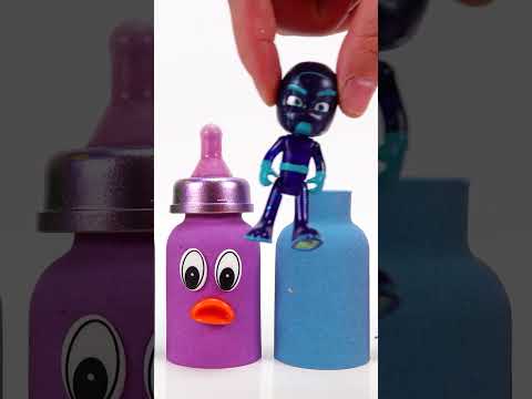 Satisfying Video l Making Rainbow Milk Bottle With Kinetic Sand Cutting ASMR #14