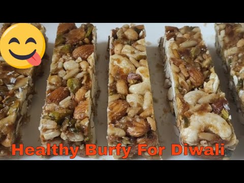 Healthy Diwali Burfi Recipe | 10 minutes diwali burfy recipe