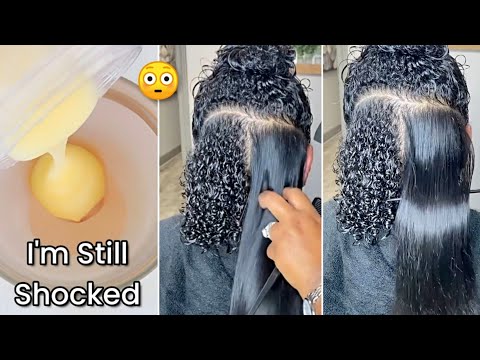 The results were unexpected😯| I tried viral Japanese straightening hair treatment on my type 4 hair