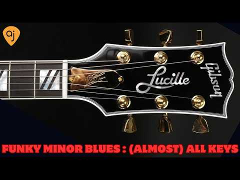 🎸 GROOVY MINOR BLUES JAM TRACK in (Almost) All Keys | Guitar Backing Track