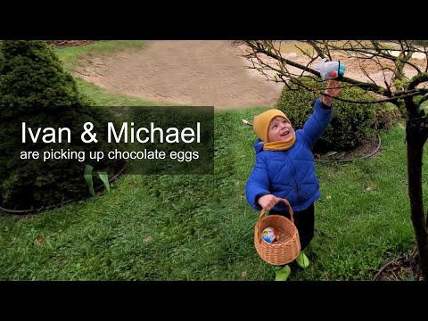 Ivan & Michael are picking up chocolate eggs🌞