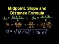 Calculating Slope, Midpoint, and Distance